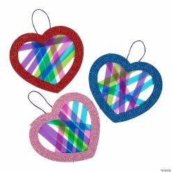 Wholesale π Bright Valentineβs Day Heart Suncatcher Craft Kit - Makes 12 π