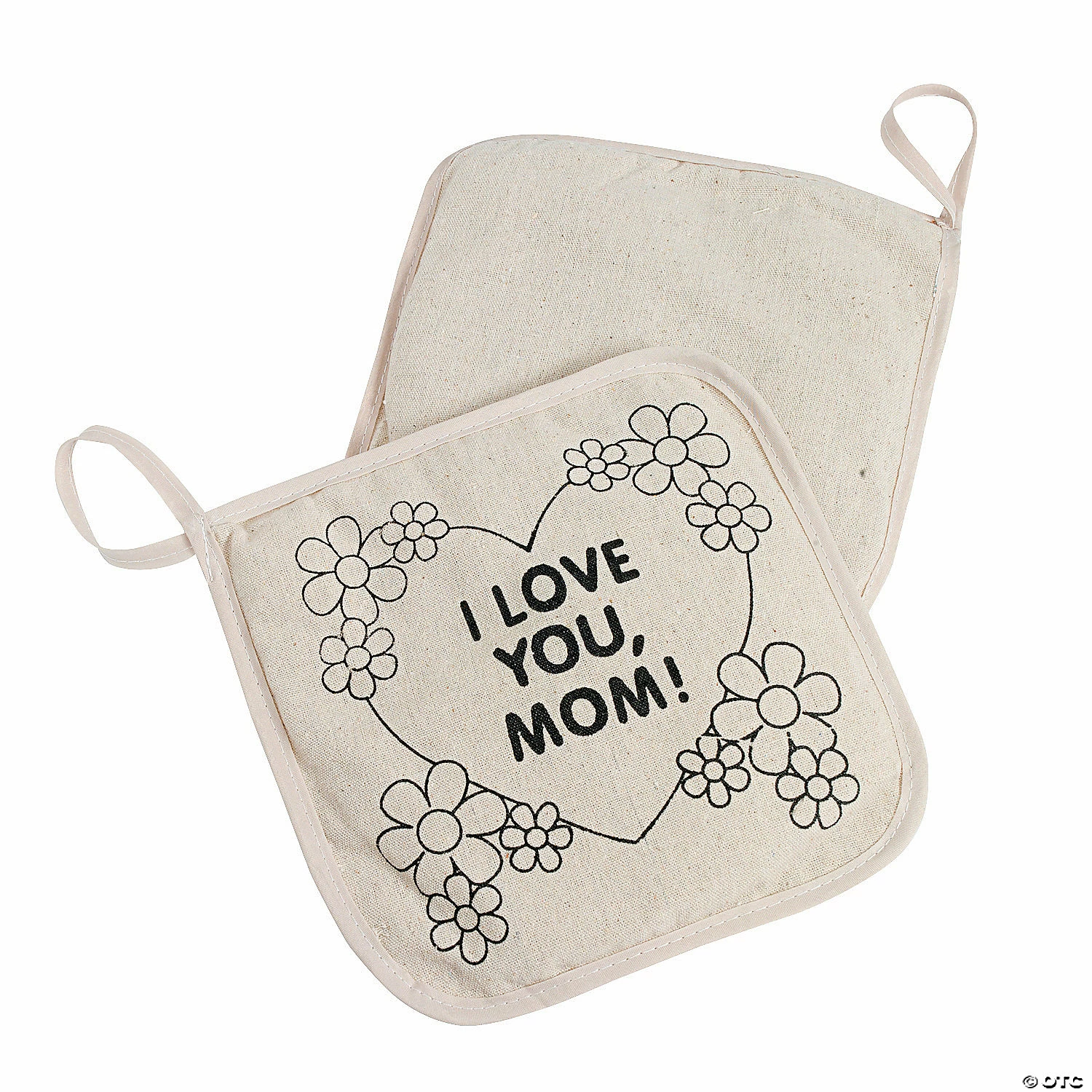 Discount β Color Your Own Canvas Mom Pot Holders - 12 Pc. π - Image 2