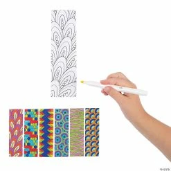 Discount ⌛ Color Your Own Cool Doodle Bookmarks - 12 Pc. 😀