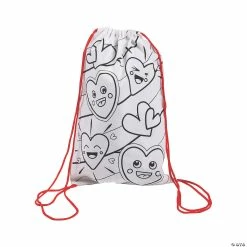 Top 10 β Color Your Own Medium Heart Canvas Drawstring Bags - 12 Pc. π