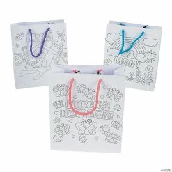 Outlet 👍 Color Your Own Medium Mom Gift Bags - 12 Pc. 🔥