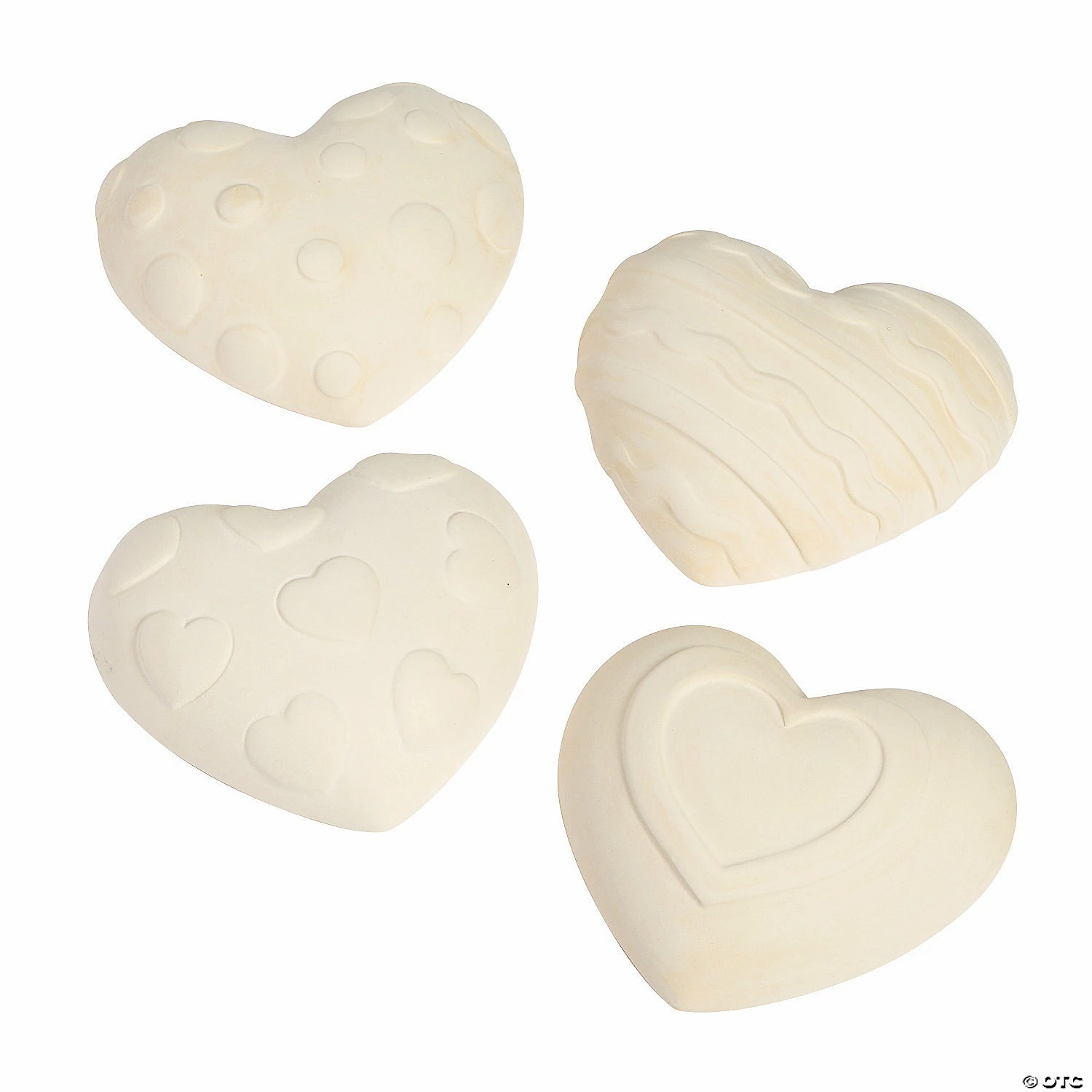 Wholesale 𧨠DIY Ceramic Hearts - 12 Pc. π€©