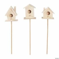Buy ❤️ DIY Unfinished Wood Birdhouse Planter Sticks - 3 Pc. ⭐