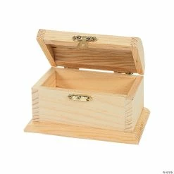 Buy 😉 DIY Unfinished Wood Treasure Boxes - 12 Pc. ✨