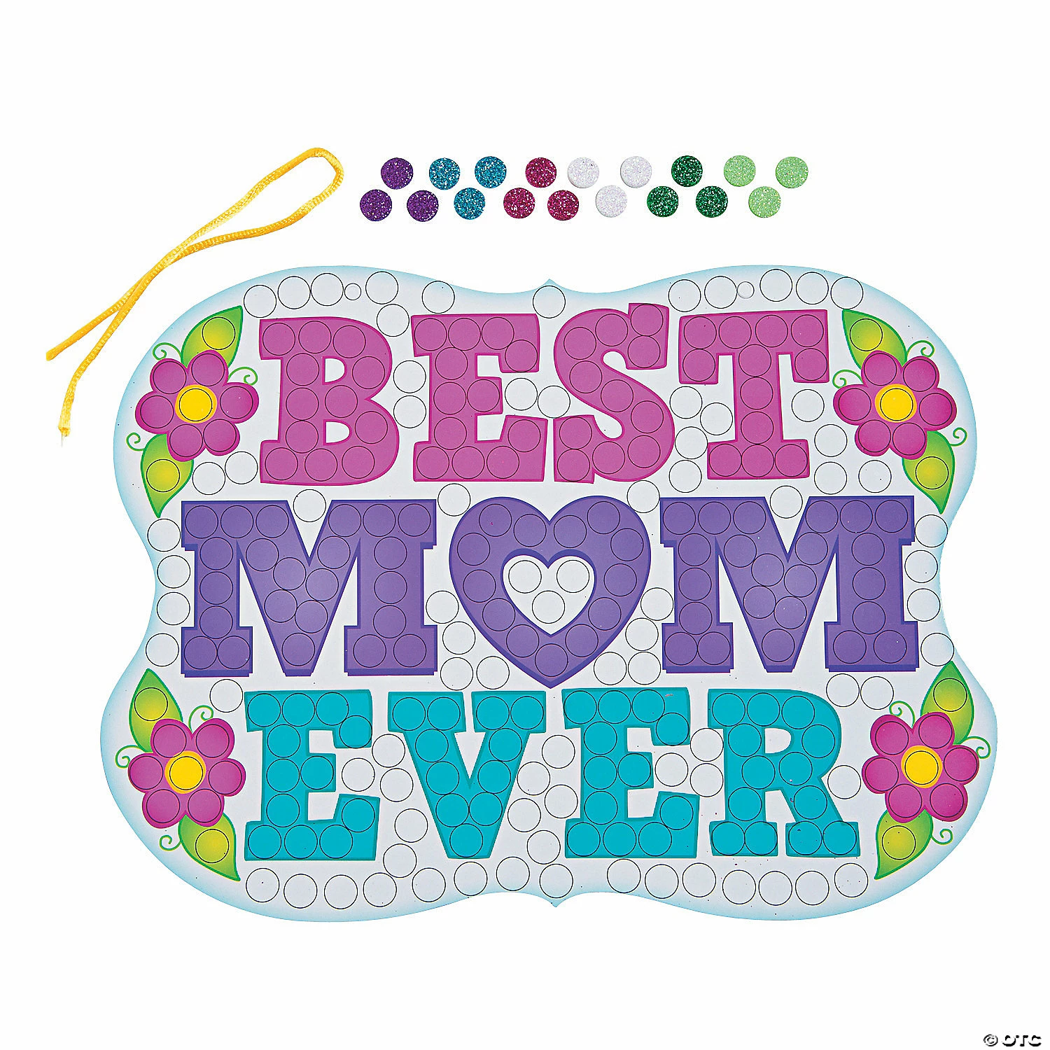 Brand new π Mom Glitter Mosaic Sign Craft Kit - Makes 12 𧨠- Image 2