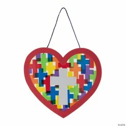 Cheap β Religious Heart with Crosses Sign Craft Kit β Makes 12 π€©