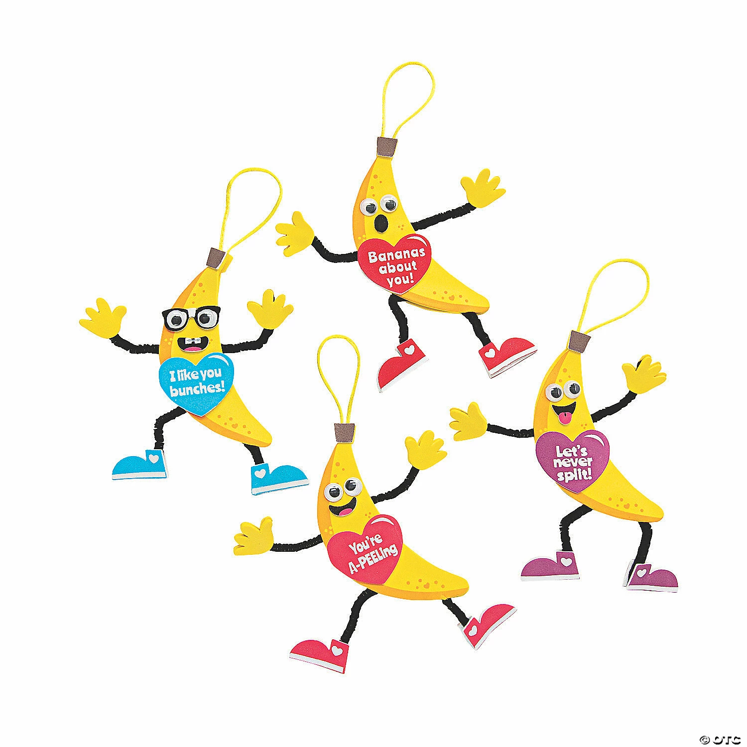 Outlet 𧨠Silly Valentine Banana Ornament Craft Kit - Makes 12 π
