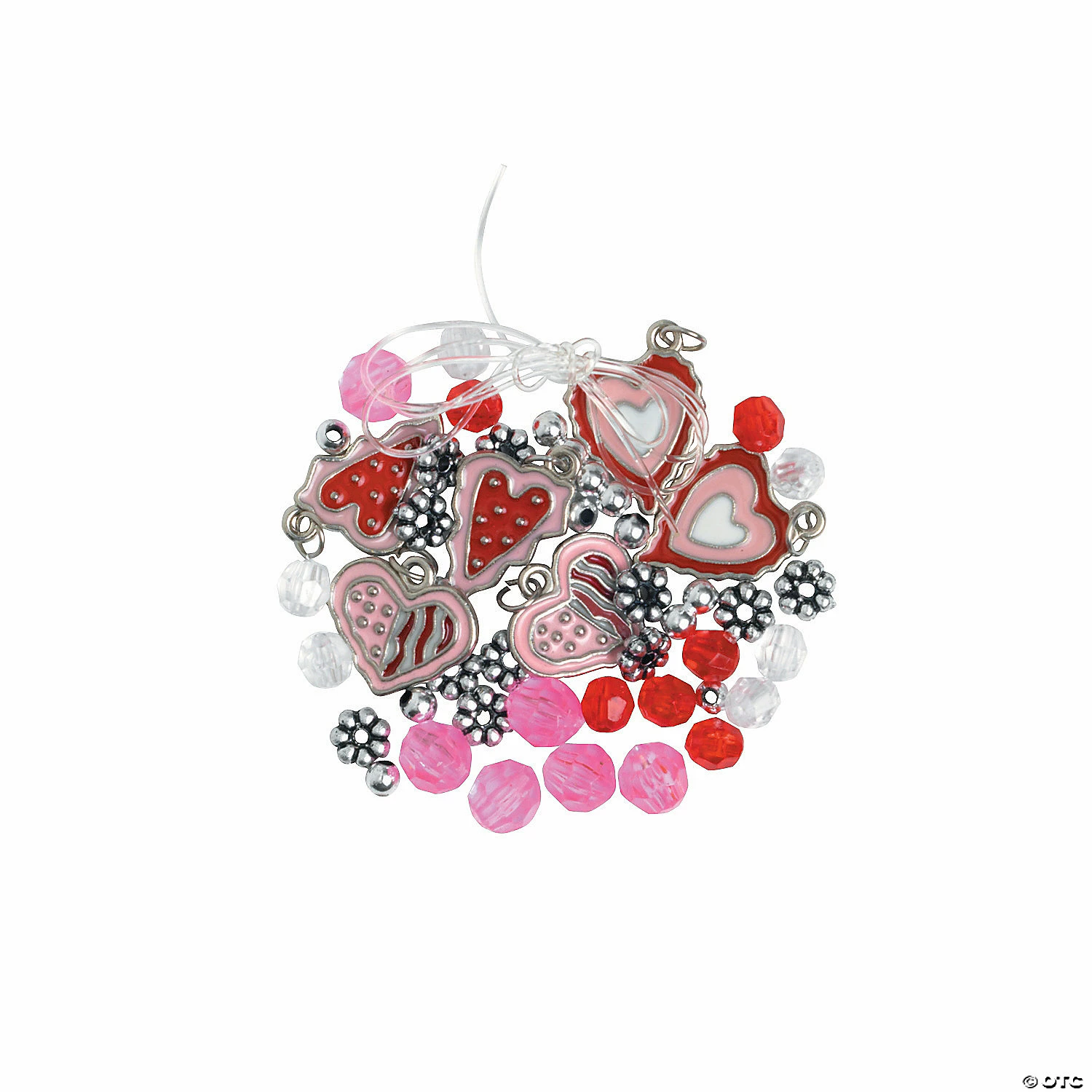 Outlet ๐ Valentine Heart Charm Bracelet Craft Kit - Makes 12 ๐ - Image 2