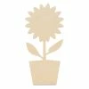 Best deal 😉 Woodpeckers Crafts, DIY Unfinished Wood 14" Sunflower in Pot Cutout Pack of 3 🎉
