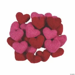 Coupon 🎉 Wool Felt Valentine Hearts - 24 Pc. 😍
